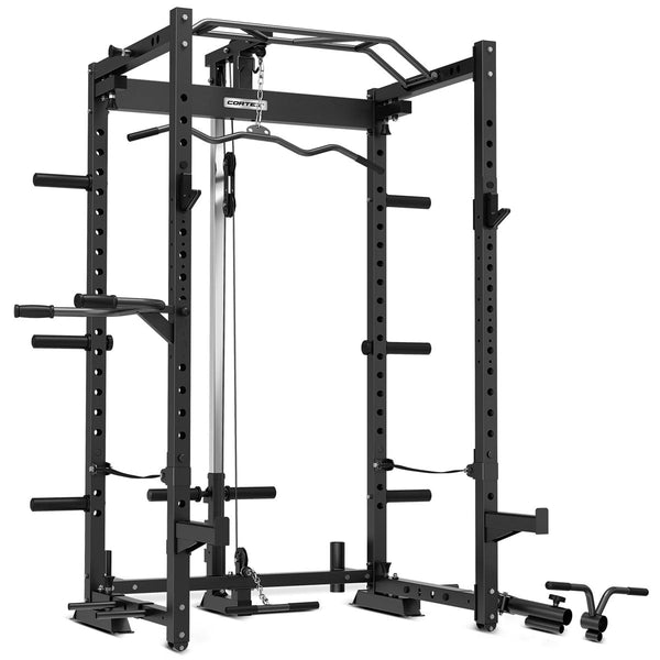 Cortex Pr 4 Space Saver Folding Squat Power Rack Home Gym Attachments