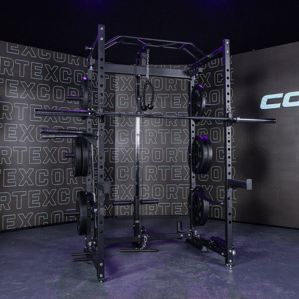 Cortex Pr 4 Space Saver Folding Squat Power Rack Home Gym Attachments