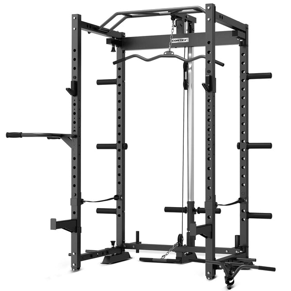 Cortex Pr 4 Space Saver Folding Squat Power Rack Home Gym Attachments