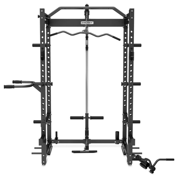 Cortex Pr 4 Space Saver Folding Squat Power Rack Home Gym Attachments