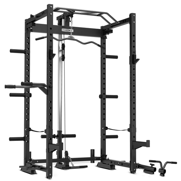 Cortex Pr4 Folding Power Rack With 90Kg Tri Grip Weight And Bar Set Home Gym Attachments