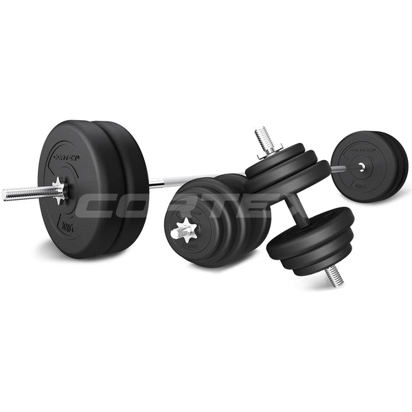 Cortex 85Kg Endurashell Barbell & Dumbbell Weight Set Barbells & Attachments
