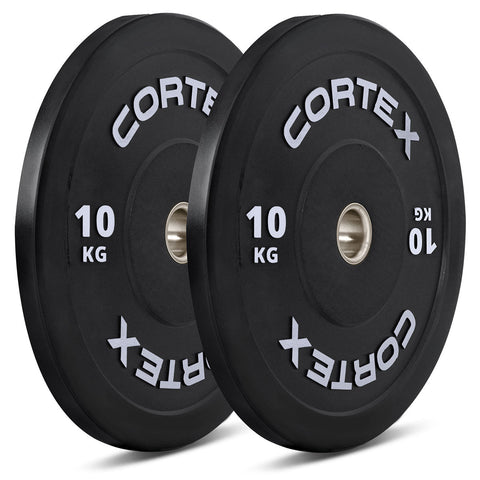 Cortex Black Series V3 Rubber Olympic Bumper Plate 50Mm 10Kg (2 Pack) Barbells & Attachments