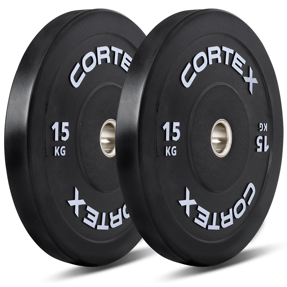 Cortex Black Series V3 Rubber Olympic Bumper Plate 50Mm 15Kg (2 Pack) Barbells & Attachments