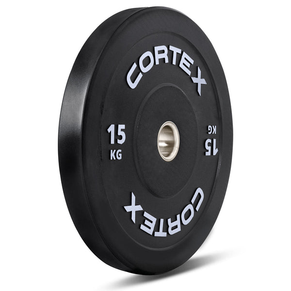 Cortex Black Series V3 Rubber Olympic Bumper Plate 50Mm 15Kg (2 Pack) Barbells & Attachments