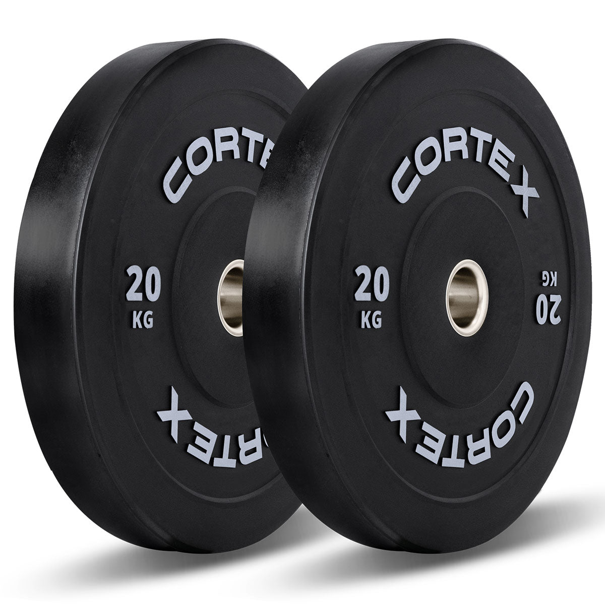Cortex Black Series V3 Rubber Olympic Bumper Plate 50Mm 20Kg (2 Pack) Barbells & Attachments