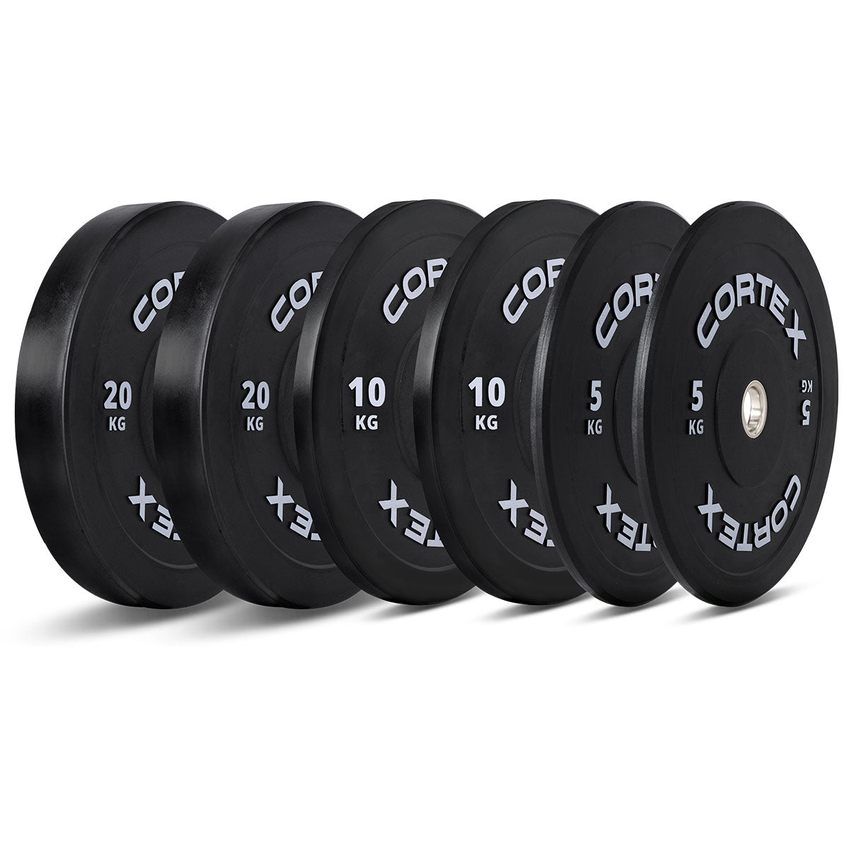 Cortex 70Kg Black Series V3 Rubber Olympic Bumper Plate Set A Barbells & Attachments