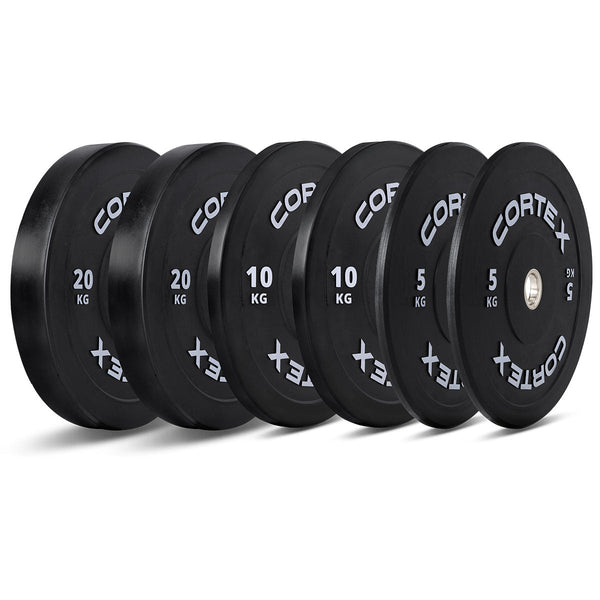 Cortex 70Kg Black Series V3 Rubber Olympic Bumper Plate Set A Barbells & Attachments