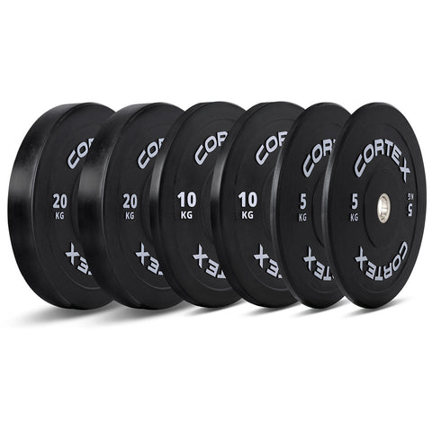 Cortex 70Kg Black Series V3 Rubber Olympic Bumper Plate Set A Barbells & Attachments