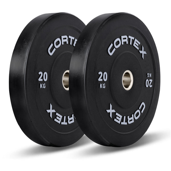 Cortex 70Kg Black Series V3 Rubber Olympic Bumper Plate Set A Barbells & Attachments