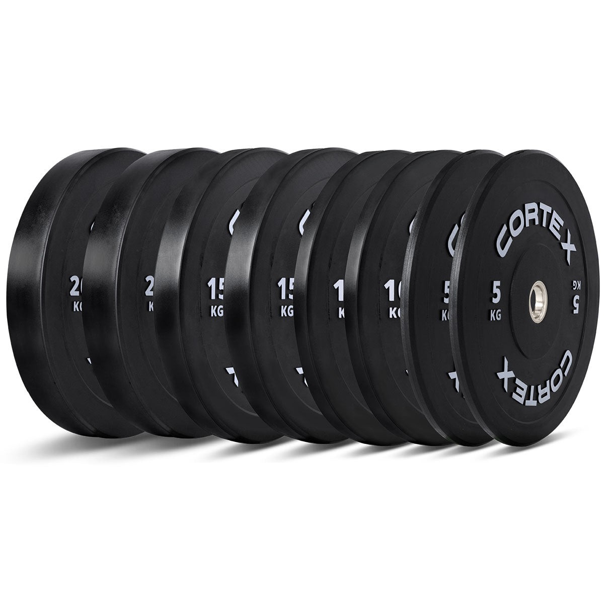 Cortex 100Kg Black Series V3 Rubber Olympic Bumper Plate Set Barbells & Attachments