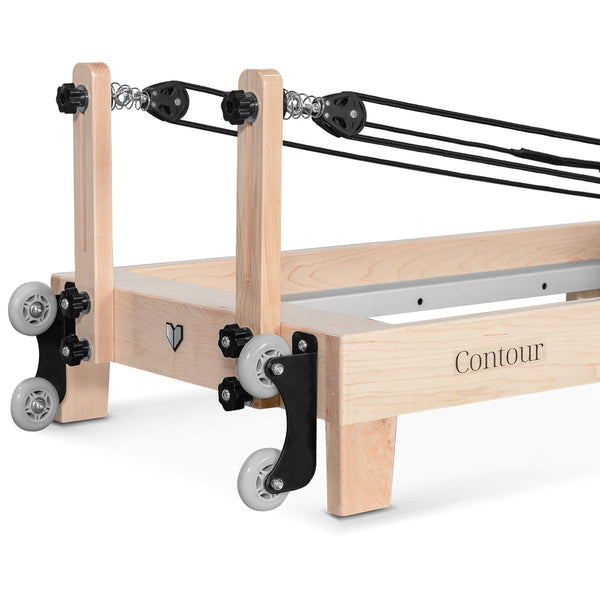 Lifespan Fitness Contour 2 Folding Wood Pilates Reformer Set Yoga & Pilates Accessories