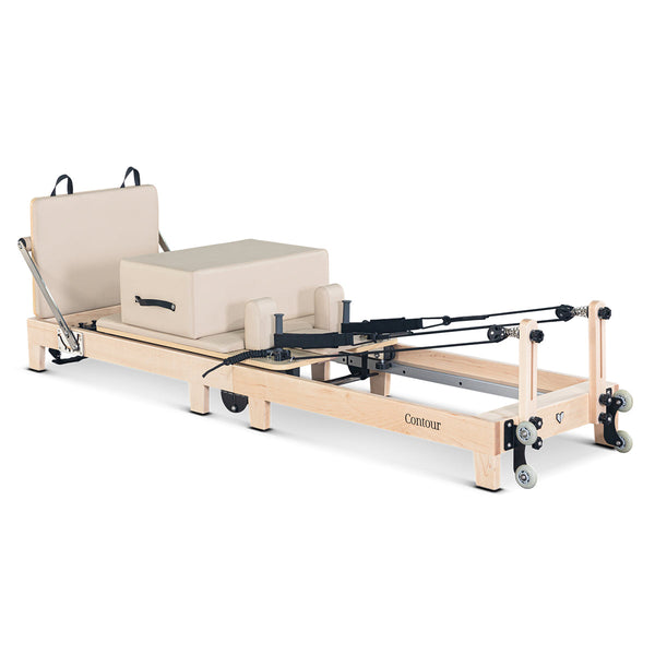 Lifespan Fitness Contour Folding Pilates Reformer Machine Set (Beige) Yoga & Pilates Accessories