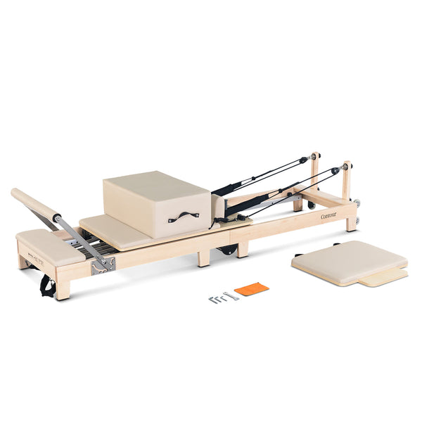 Lifespan Fitness Contour Folding Pilates Reformer Machine Set (Beige) Yoga & Pilates Accessories