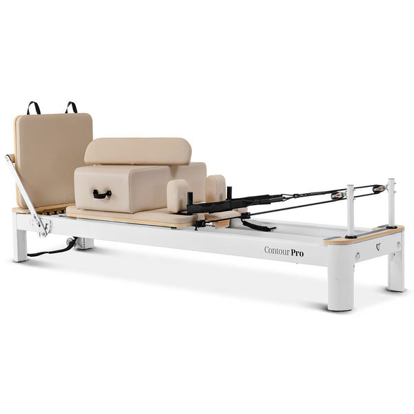 Lifespan Fitness Contour Pro Aluminum Pilates Reformer Bed Set (Beige) Yoga & Pilates Accessories