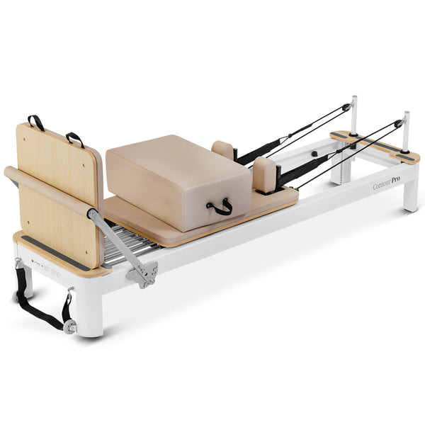 Lifespan Fitness Contour Pro Aluminum Pilates Reformer Bed Set (Beige) Yoga & Pilates Accessories