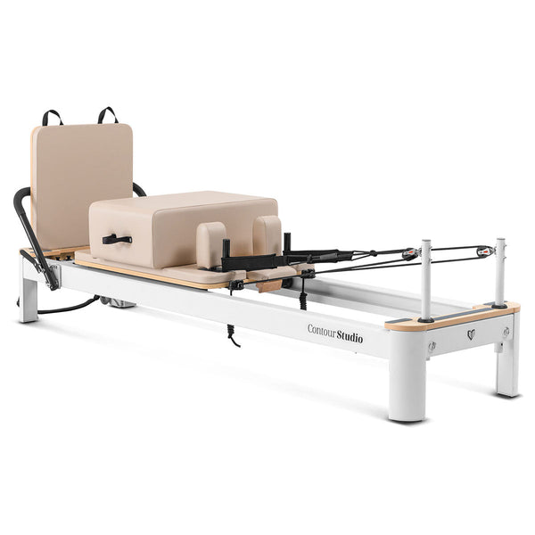 Lifespan Fitness Contour Studio Commercial Pilates Reformer Bed Set (Beige) Yoga & Pilates Accessories