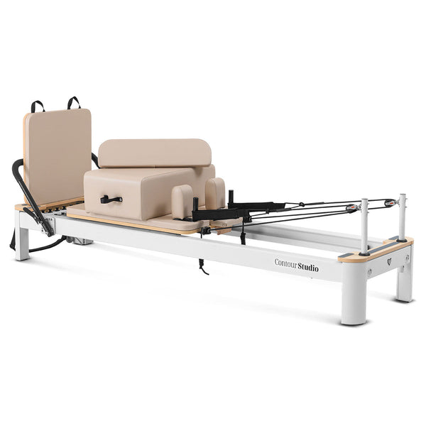 Lifespan Fitness Contour Studio Commercial Pilates Reformer Bed Set (Beige) Yoga & Pilates Accessories