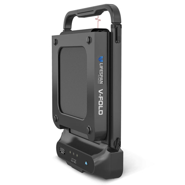 Lifespan Fitness V Fold Treadmill With Ergodesk Automatic Standing Desk 1500Mm In White/Black Standing Desks