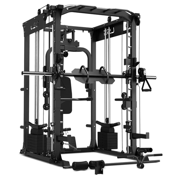 Lsg Grk200 Olympic Barbell With 90Kg Rubber Tri Grip Weight Plates Barbells & Attachments