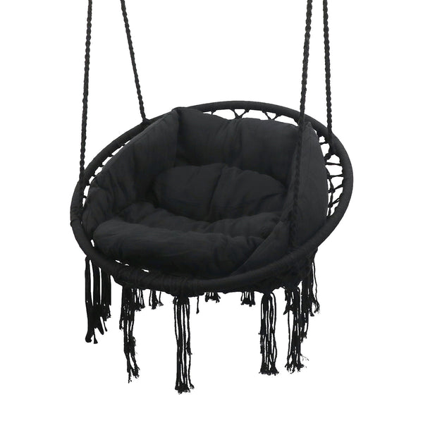 Lifespan Kids Hammock Hanging Swing Chair With Cushions In Black Outdoor Swings