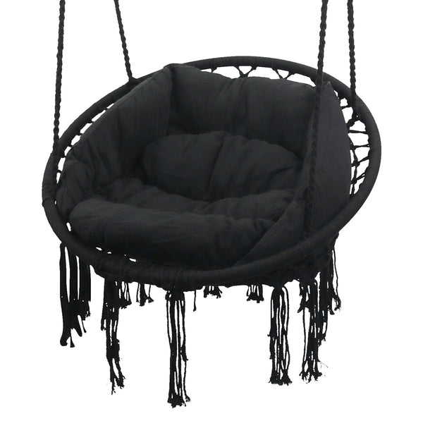 Lifespan Kids Hammock Hanging Swing Chair With Cushions In Black Outdoor Swings