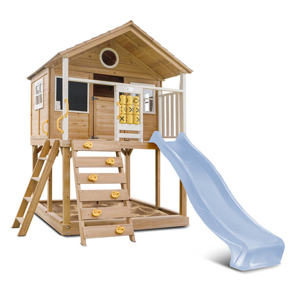 Lifespan Kids Warrigal Cubby House With 2.2M Slide (Pastel Blue) Outdoor Play Sets