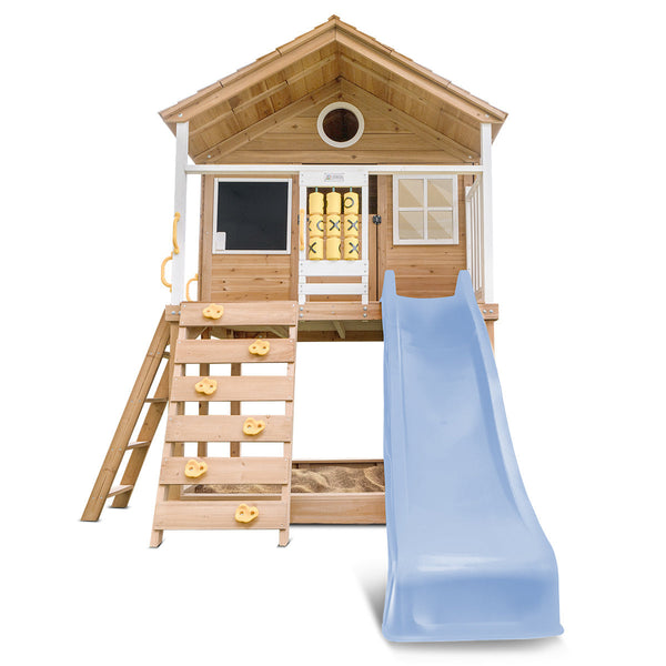 Lifespan Kids Warrigal Cubby House With 2.2M Slide (Pastel Blue) Outdoor Play Sets