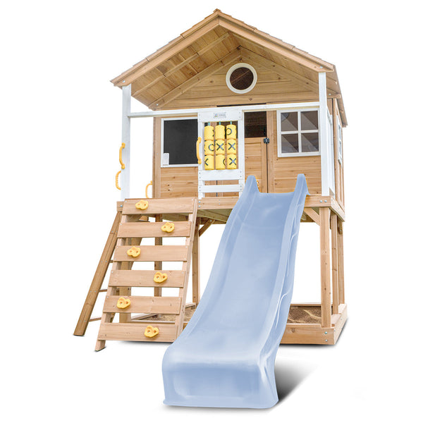 Lifespan Kids Warrigal Cubby House With 2.2M Slide (Pastel Blue) Outdoor Play Sets