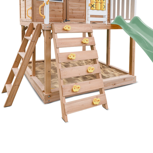 Lifespan Kids Warrigal Cubby House With 2.2M Slide (Pastel Green) Outdoor Play Sets