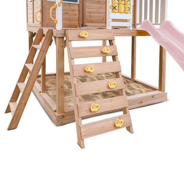 Lifespan Kids Warrigal Cubby House With 2.2M Slide (Pastel Pink) Outdoor Play Sets