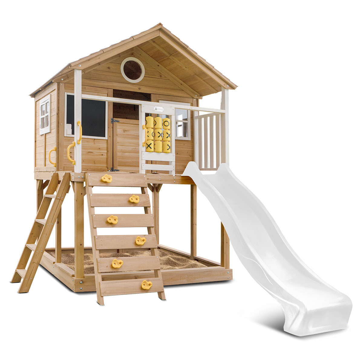 Lifespan Kids Warrigal Cubby House With 2.2M Slide (White) Outdoor Play Sets