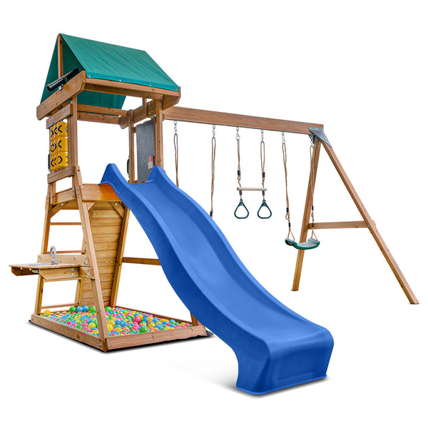 Lifespan Kids Birmingham Swing Set & Play Centre With 2.2M Slide (Blue) Outdoor Play Sets