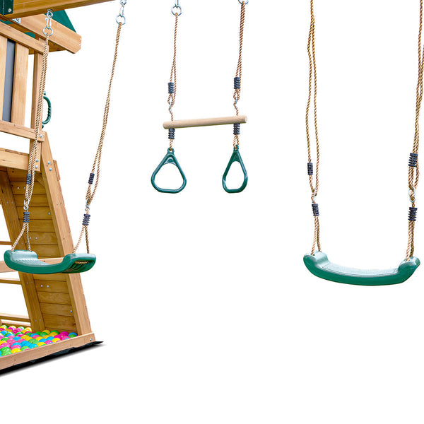 Lifespan Kids Birmingham Swing Set & Play Centre With 2.2M Slide (Pastel Green) Outdoor Play Sets