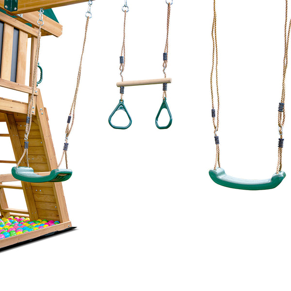 Lifespan Kids Birmingham Swing Set & Play Centre With 2.2M Slide (White) Outdoor Play Sets