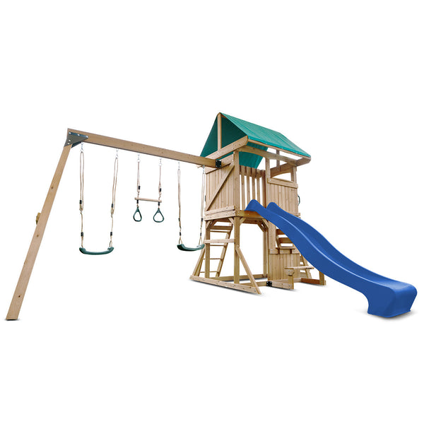 Lifespan Kids Carindale Swing Set & Play Centre With 2.2M Slide (Blue) Outdoor Play Sets