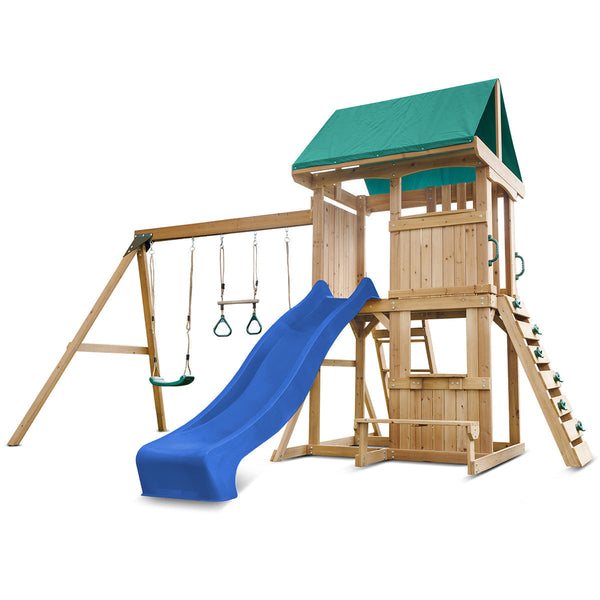 Lifespan Kids Carindale Swing Set & Play Centre With 2.2M Slide (Blue) Outdoor Play Sets