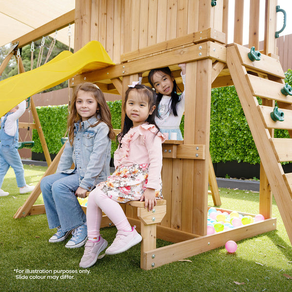 Lifespan Kids Carindale Swing Set & Play Centre With 2.2M Slide (Green) Outdoor Play Sets