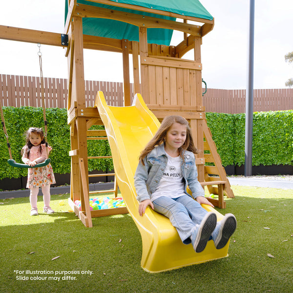 Lifespan Kids Carindale Swing Set & Play Centre With 2.2M Slide (Green) Outdoor Play Sets