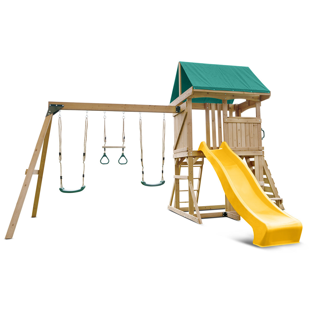 Lifespan Kids Carindale Swing Set & Play Centre With 2.2M Slide (Yellow) Outdoor Play Sets