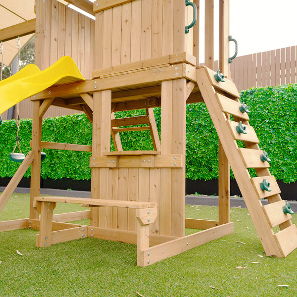 Lifespan Kids Carindale Swing Set & Play Centre With 2.2M Slide (Yellow) Outdoor Play Sets