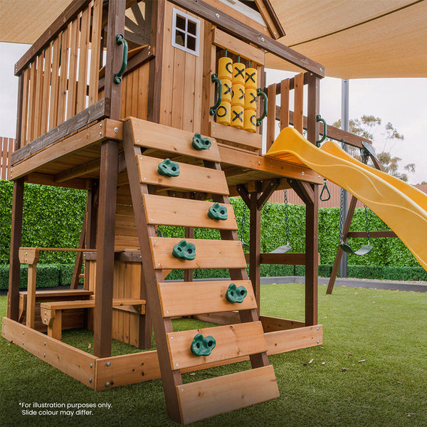 Lifespan Kids Coventry Swing Set & Play Centre With 2.2M Slide (Pastel Green) Outdoor Play Sets