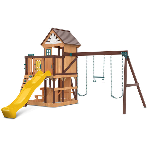 Lifespan Kids Coventry Swing Set & Play Centre With 2.2M Slide (Yellow) Outdoor Play Sets
