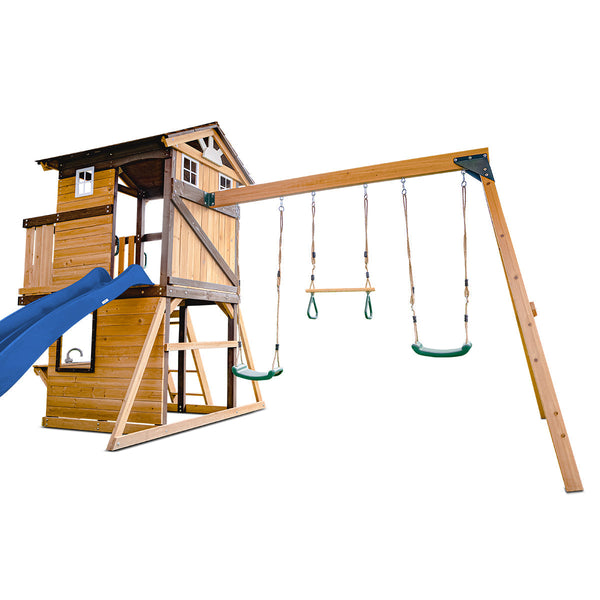 Lifespan Kids Darlington Swing Set & Play Centre With 2.2M Slide (Blue) Slides