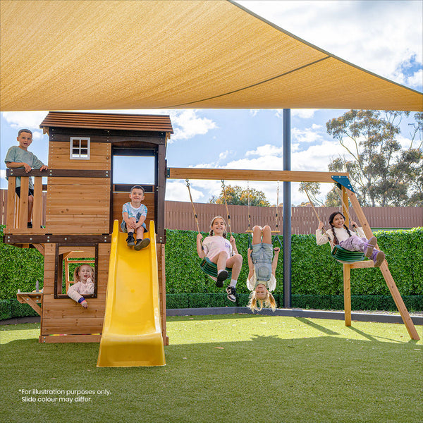 Lifespan Kids Darlington Swing Set & Play Centre With 2.2M Slide (Green) Slides