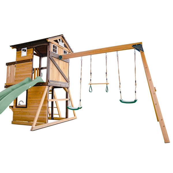 Lifespan Kids Darlington Swing Set & Play Centre With 2.2M Slide (Pastel Green) Slides