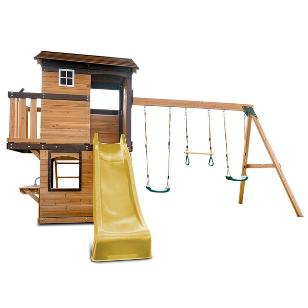 Lifespan Kids Darlington Swing Set & Play Centre With 2.2M Slide (Yellow) Slides