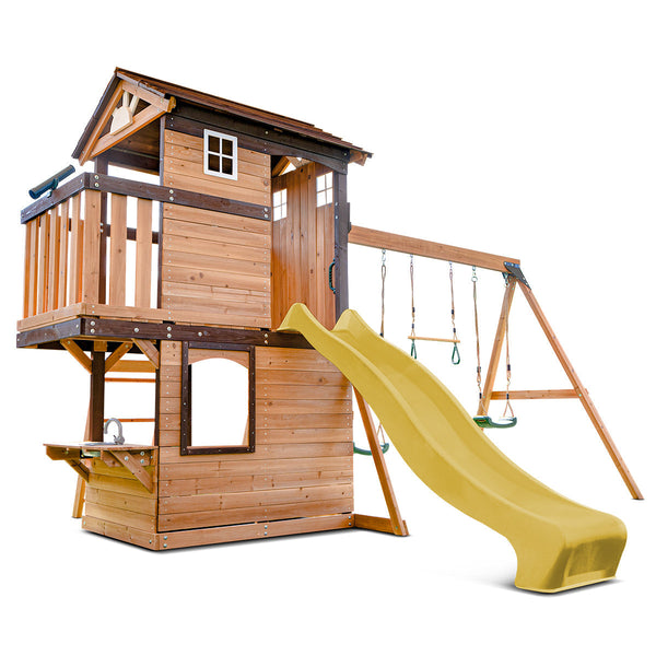 Lifespan Kids Darlington Swing Set & Play Centre With 2.2M Slide (Yellow) Slides