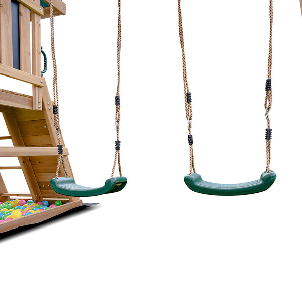 Lifespan Kids Greenvale Swing Set & Play Centre With 1.8M Slide (Green) Outdoor Play Sets