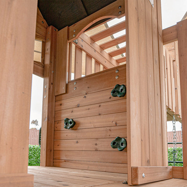 Lifespan Kids Kensington Swing Set Monkey Bars & Play Centre With 2.2M Slide (White) Outdoor Play Sets